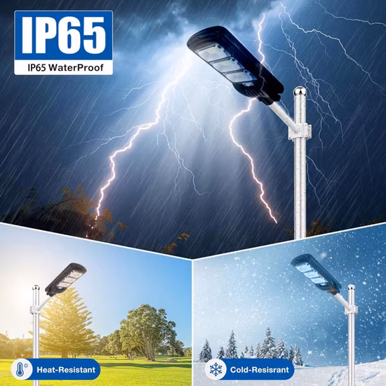 ABS пластик IP65 водонепроницаемый наружный 50W 100W 150W 200W 250W 300W интегрированный светодиодный уличный фонарь «все в одном»
