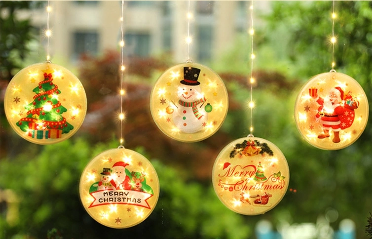 Christmas Curtain LED Lights, Round Flat Ball Shape