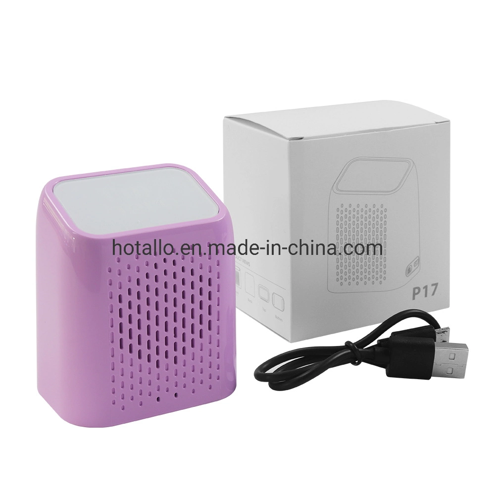 Colorful P17 Portable Bluetooth Speaker with Light up Logo in Small Size