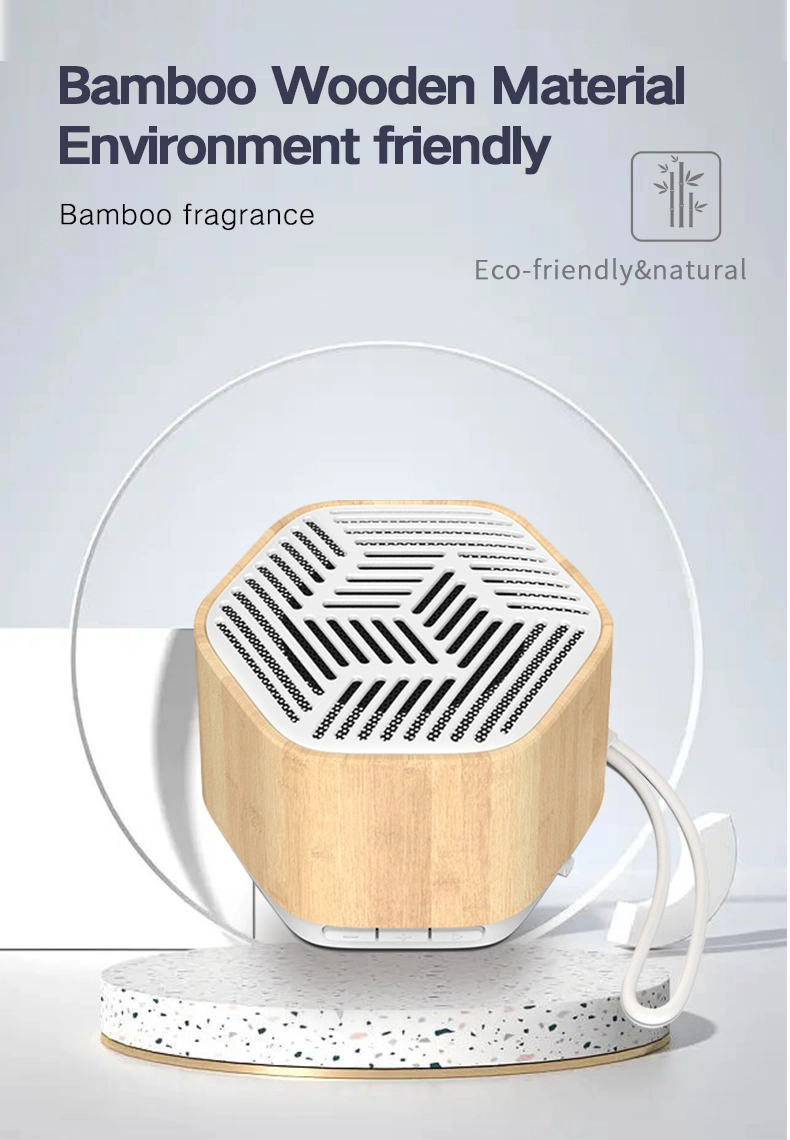 Hot Selling Wooden Blue Tooth Speaker Portable Wireless FM Radio Mini Super Bass Speaker with LED Light