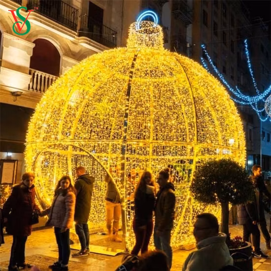 Рождественский 3D-орнамент со светодиодной подсветкой, украшение для торгового центра