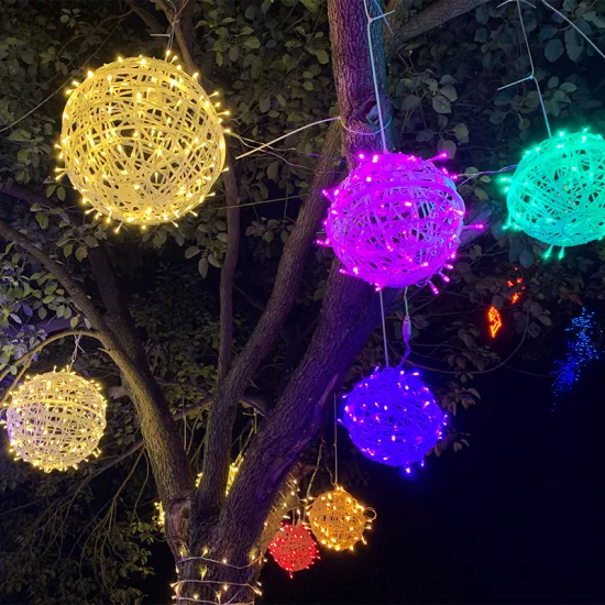 Новые стили, шаровая лампа, светодиодная делимая пластиковая подвесная шаровая лампа, свет для рождественского украшения уличной елки, небольшой подвесной рождественский шар, тематические огни