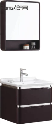 Роскошный современный дизайн светодиодное зеркало деревянная ванная комната туалетный столик