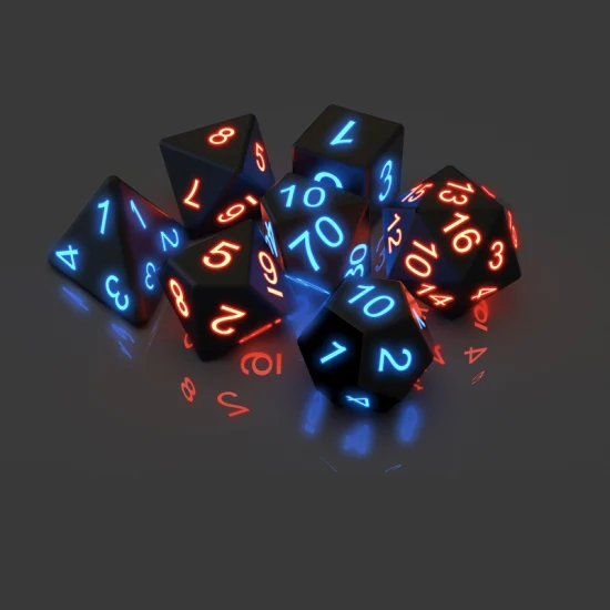 Флуоресцентные светодиодные кубики для вечеринок, электронные кубики, светодиодные кубики