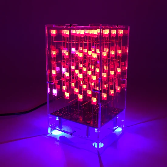Двухцветный световой куб Spectrum 444, комплект DIY для микрокомпьютера с одним чипом, электронное производство DIY, комплект деталей для противотуманных светодиодных фонарей
