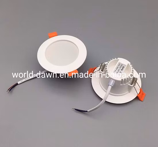 Встраиваемый пластиковый потолочный светильник мощностью 4 Вт, 6 Вт со светодиодной панелью